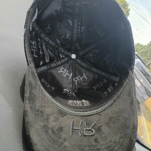 HB Black Suede Baseball Cap